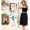 Lovasy 2 Pieces Half Slips for Women Long Underskirt Anti Static Satin Under Skirt with Lace Trim Slip for Skirts Dress S-3XL(Black+black)