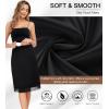 Lovasy 2 Pieces Half Slips for Women Long Underskirt Anti Static Satin Under Skirt with Lace Trim Slip for Skirts Dress S-3XL(Black+black)