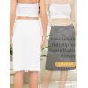 Lovasy 2 Pieces Slip Skirt for Women Lace Half Slips Anti-Static Underskirt Knee Length Under Dress Slips S-3XL(Black & White)