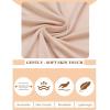 Lovasy 2 Pieces Slip Skirt for Women Lace Half Slips Anti-Static Underskirt Knee Length Under Dress Slips S-3XL(White & Camel)