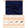 Lovasy 2 Pieces Slip Skirt for Women Lace Half Slips Anti-Static Underskirt Knee Length Under Dress Slips S-3XL(White & Navy Blue)