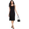 Lovasy Full Slip for Women Under Dress Long Wide Straps Slips Sleeveless Tank Tops Dresses Nightgown S-3XL(Black)