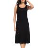 Lovasy Full Slip for Women Under Dress Long Wide Straps Slips Sleeveless Tank Tops Dresses Nightgown S-3XL(Black)