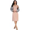 Lovasy Full Slip for Women Under Dress Long Wide Straps Slips Sleeveless Tank Tops Dresses Nightgown S-3XL(Camel)