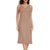 Lovasy Full Slip for Women Under Dress Long Wide Straps Slips Sleeveless Tank Tops Dresses Nightgown S-3XL(Coffee)