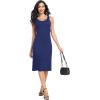 Lovasy Full Slip for Women Under Dress Long Wide Straps Slips Sleeveless Tank Tops Dresses Nightgown S-3XL(Navy Blue)