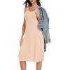 Lovasy Full Slip for Women Under Dress Long Wide Straps Slips Sleeveless Tank Tops Dresses Nightgown S-3XL(Nude)
