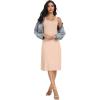 Lovasy Full Slip for Women Under Dress Long Wide Straps Slips Sleeveless Tank Tops Dresses Nightgown S-3XL(Nude)