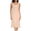 Lovasy Full Slip for Women Under Dress Long Wide Straps Slips Sleeveless Tank Tops Dresses Nightgown S-3XL(Nude)