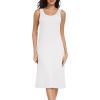 Lovasy Full Slip for Women Under Dress Long Wide Straps Slips Sleeveless Tank Tops Dresses Nightgown S-3XL(White)