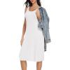 Lovasy Full Slip for Women Under Dress Long Wide Straps Slips Sleeveless Tank Tops Dresses Nightgown S-3XL(White)