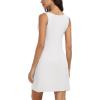 Lovasy Full Slips for Women Sleeveless Tank Tops Under Dress Wide Straps Mini Slip Nightwear S-3XL(White)