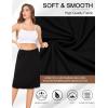 Lovasy Half Slip for Women Under Dress Lace Slip Skirt Anti-Cling Knee Length Underskirt S-3XL(Black)