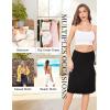 Lovasy Half Slip for Women Under Dress Lace Slip Skirt Anti-Cling Knee Length Underskirt S-3XL(Black)