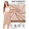 Lovasy Half Slip for Women Under Dress Lace Slip Skirt Anti-Cling Knee Length Underskirt S-3XL(Camel)