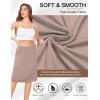 Lovasy Half Slip for Women Under Dress Lace Slip Skirt Anti-Cling Knee Length Underskirt S-3XL(Coffee)