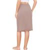 Lovasy Half Slip for Women Under Dress Lace Slip Skirt Anti-Cling Knee Length Underskirt S-3XL(Coffee)