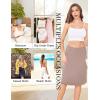 Lovasy Half Slip for Women Under Dress Lace Slip Skirt Anti-Cling Knee Length Underskirt S-3XL(Coffee)