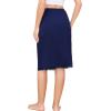 Lovasy Half Slip for Women Under Dress Lace Slip Skirt Anti-Cling Knee Length Underskirt S-3XL(Navy Blue)
