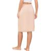 Lovasy Half Slip for Women Under Dress Lace Slip Skirt Anti-Cling Knee Length Underskirt S-3XL(Nude)