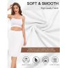 Lovasy Half Slip for Women Under Dress Lace Slip Skirt Anti-Cling Knee Length Underskirt S-3XL(White)