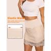 Lovasy Half Slips for Women Under Dress Floral Lace Slip Skirt Anti-static Short Underskirt for Dresses Skirt S-XXL(Nude)