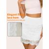 Lovasy Half Slips for Women Under Dress Floral Lace Slip Skirt Anti-static Short Underskirt for Dresses Skirt S-XXL(White)