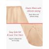 Lovasy Half Slips for Women Underskirt Anti-Static Short Mini Skirt with Floral Lace Trim Slip Dress for Skirt Dresses Nude,X-Large