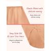 Lovasy Half Slips for Women Underskirt Anti-Static Short Mini Skirt with Floral Lace Trim Slip Dress for Skirt Dresses S-3XL(Deep Champagne)