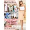 Lovasy Half Slips for Women Underskirt Anti-Static Short Mini Skirt with Floral Lace Trim Slip Dress for Skirt Dresses S-3XL(Nude)