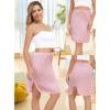 Lovasy Half Slips for Women Underskirt Anti-Static Short Mini Skirt with Floral Lace Trim Slip Dress for Skirt Dresses S-3XL(Rose Pink)
