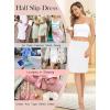 Lovasy Half Slips for Women Underskirt Anti-Static Short Mini Skirt with Floral Lace Trim Slip Dress for Skirt Dresses S-3XL(White)