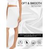 Lovasy Half Slips for Women Underskirt Anti-Static Short Mini Skirt with Floral Lace Trim Slip Dress for Skirt Dresses White,XX-Large