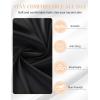 Lovasy Satin Half Slip for Women Under Dress Lace Long Underskirt Anti-Static Skirt Slips for Underdress S-3XL(Black)