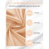 Lovasy Satin Half Slip for Women Under Dress Lace Long Underskirt Anti-Static Skirt Slips for Underdress S-3XL(Deep Champagne)