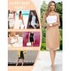 Lovasy Satin Half Slip for Women Under Dress Lace Long Underskirt Anti-Static Skirt Slips for Underdress S-3XL(Deep Champagne)