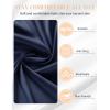 Lovasy Satin Half Slip for Women Under Dress Lace Long Underskirt Anti-Static Skirt Slips for Underdress S-3XL(Navy Blue)