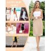 Lovasy Satin Half Slip for Women Under Dress Lace Long Underskirt Anti-Static Skirt Slips for Underdress S-3XL(Nude)