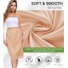 Lovasy Women Satin Half Slips Lace Long Underskirt Anti Static Under Skirt Soft Slip Dress for Skirts Dresses S-3XL(Deep Champagne)