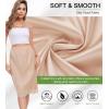 Lovasy Women Satin Half Slips Lace Long Underskirt Anti Static Under Skirt Soft Slip Dress for Skirts Dresses S-3XL(Nude)