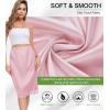 Lovasy Women Satin Half Slips Lace Long Underskirt Anti Static Under Skirt Soft Slip Dress for Skirts Dresses S-3XL(Rose Pink)