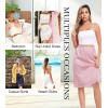 Lovasy Women Satin Half Slips Lace Long Underskirt Anti Static Under Skirt Soft Slip Dress for Skirts Dresses S-3XL(Rose Pink)