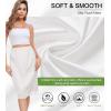 Lovasy Women Satin Half Slips Lace Long Underskirt Anti Static Under Skirt Soft Slip Dress for Skirts Dresses S-3XL(White)