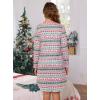 Lovasy Womens Cotton Long Sleeves Nightgowns Christmas Sleepwear V Neck Sleepshirt Nightdress with Pockets S-3XL(Christmas02)