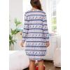 Lovasy Womens Cotton Long Sleeves Nightgowns Christmas Sleepwear V Neck Sleepshirt Nightdress with Pockets S-3XL(Christmas04)