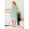 Lovasy Womens Cotton Long Sleeves Nightgowns Christmas Sleepwear V Neck Sleepshirt Nightdress with Pockets S-3XL(Christmas-green)