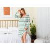 Lovasy Womens Cotton Long Sleeves Nightgowns Christmas Sleepwear V Neck Sleepshirt Nightdress with Pockets S-3XL(Christmas-green)