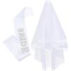 Lovasy Bride-to-Be Sash & Bride Veil White Wedding Veil for Bachelorette Party Bridal Shower Pearl Satin Sash 2pcs Bridal Accessories Set