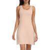 Lovasy Full Slips for Women Sleeveless Tank Tops Under Dress Wide Straps Mini Slip Nightwear S-3XL(Nude)