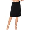 Lovasy Half Slip for Women Under Dress Lace Slip Skirt Anti-Cling Knee Length Underskirt S-3XL(Black)